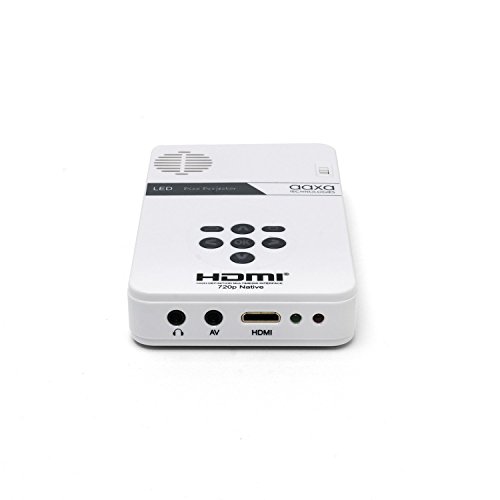 Aaxa Led Pico Micro Video Projector - Mini-Hdmi Input, Built-In Media Player & Speakers, 3.5Mm Aux Out, Micro Sd/Usb Readers And 80 Min Lithium-Ion Battery (Renewed) #TOP3