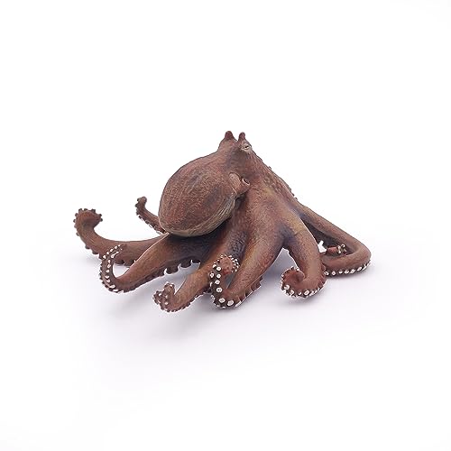 Papo - Krake Figur - Spielzeug für Kinder ab 3 Jahren - Handbemalter Oktopus aus Kunststoff - Realistische Meereswelt-Figur mit Tentakeln und Saugnäpfen - 56013, T.Única