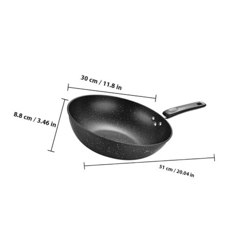Wok antiadherente piedra Maifan 30 cm fondo plano miniatura 2