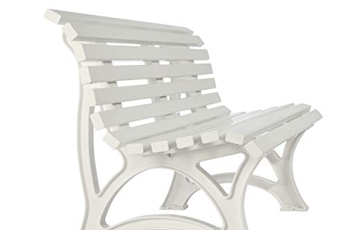 Blome Gartenbank Helgoland, Weiß, 150 x 67 x 80 cm - 6