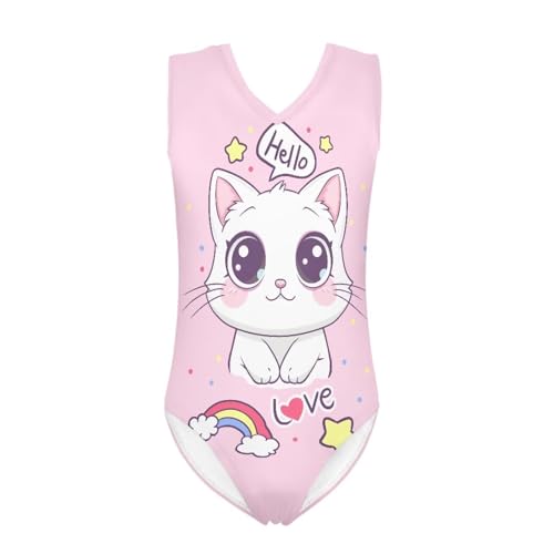 Image of Mumeson Girls One Piece Swimsuits Lightweight V-Neck Swimwear Bathing Suits for Little Girls 3-14 Years