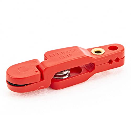 VOANZO 4 PCS Heavy Tension Snap Release Clips for Kites Planer Board Downrigger Trolling Fishing (Red - Image 4