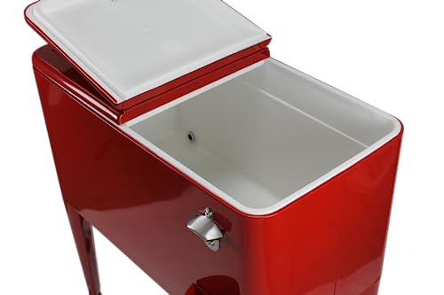 Miniatura 6 de Kailua Cooler - Nevera Americana, Carro Refrigerador, Enfriador De Bebidas Rojo