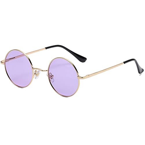 Red Lens Circle Glasses Small Round Polarized Sunglasses for Women Men Retro Hippie Style Circle Sun Glasses4