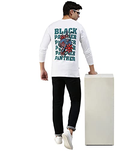 Image of Veirdo Pure Cotton Full Sleeves Round Neck Cool & Stylish Graphic Printed T-Shirt for Men & Boys