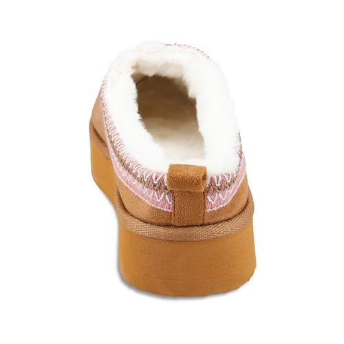 Jessica Simpson Women’s Microsuede Cozy Clog Platform Slipper - Indoor/Outdoor Sole, Memory Foam 6