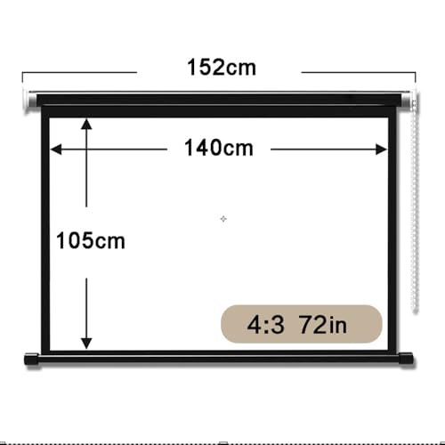 Pantalla Retráctil Manual 72in 4:3 para Proyector miniatura 5
