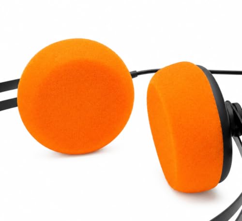 4 unidades de almohadillas de repuesto para auriculares AIAIAI Tracks, 2 negras + 2 naranjas, cubierta de espuma gruesa y suave miniatura 5
