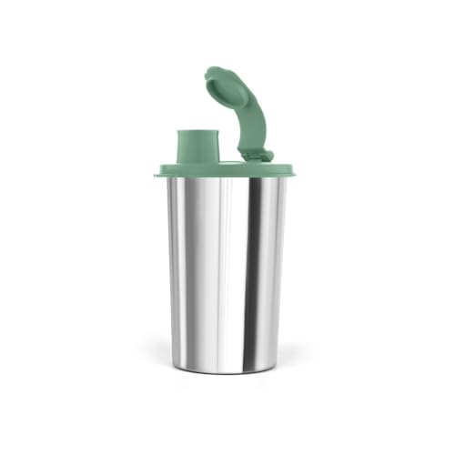 Image of SignoraWare Mini Stylish Stainless Steel Sipper | Airtight & Leakproof | Sleek & Compact Design | Ideal for Office, School, Gym & Outdoor Use | Travel-Friendly for Kids & Adults (300ml | Egreen)