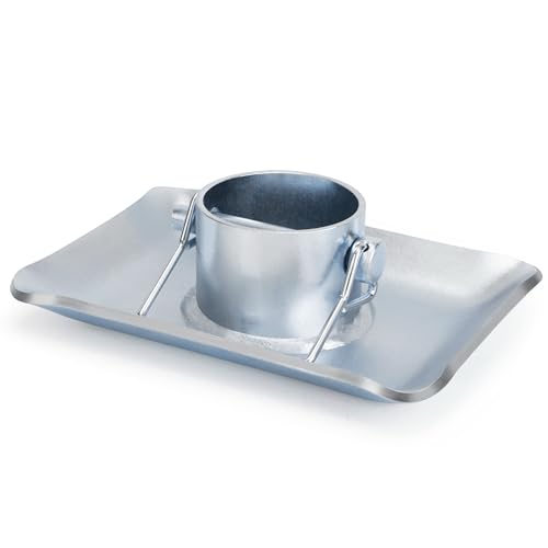 Lonffery Trailer Jack Foot Plate with Pin Base Fits Standard 2 Inch Trailer Jack 5000 lb Capacity Heavy Duty Galvanized Steel for RV Utility Trailers and Cargo Trailers