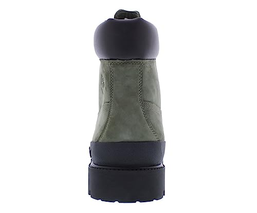 Image of Timberland Premium 6 Inch Waterproof Boot Mens Shoes Size 12, Color: Nubuck Dark Green /Midnight Black