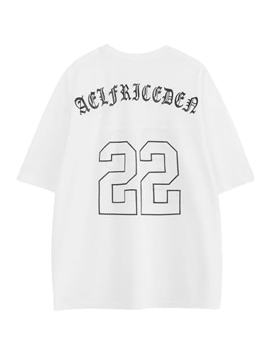 Aelfric Eden Mens Jersey Shirts Mesh Print Number Unisex Oversized Graphic Tees Short Sleeve Casual T Shirt Y2k Tops