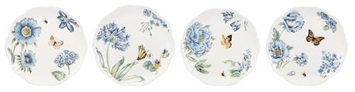 Lenox Butterfly Meadow Assorted Blue Dessert Plates, Set of 4