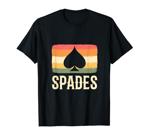 Retro Ace Spades Spades Juego de cartas Camiseta