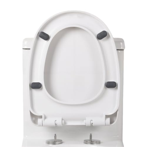 Round Front Toilet Seat With Cover, Soft Close, No Slam, Quick & Easy Install, Heavy-Duty Plastic Toilet Cover, Durable & Fade-Resistant Toilet Seat Lid,for Hospital Hotel Church