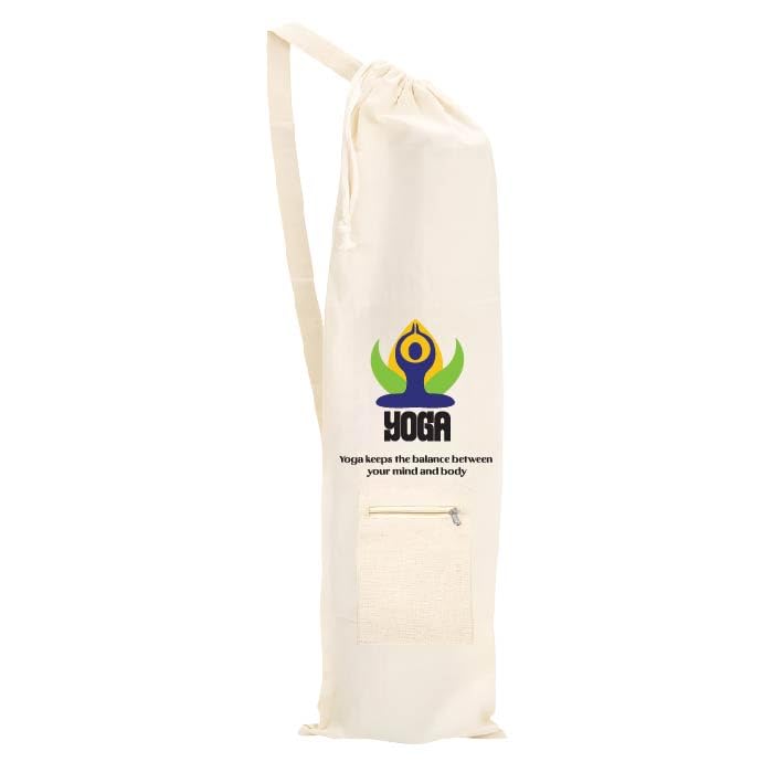 Yoga Mat Bag Cotton Carry Bag Zip Pocket Drawstring and Strap for Yoga Mat Stylish Printed Symbols Meditation Lightweight Bag Yoga Keeps the Balance Between Your Mind and Body-image-42
