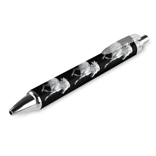 Bolígrafo retráctil de 0,5 mm antifatiga con agarre suave Wild White Horse