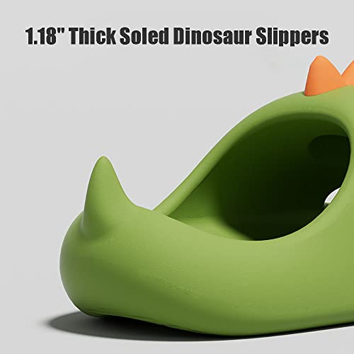 Zureto Dinosaur Slippers Sandals, Funny 3D Cute Dino Slides Open Toe House Slippers Bath Sandals4