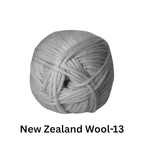 Image of VCR Grey Chunky Wool Yarn, 100 Grams, Hank, 196 Meters, 100% New Zealand Wool Knitting Yarn, Soft Crosia Thread Suitable for Baby Blankets & Booties Pack of 1