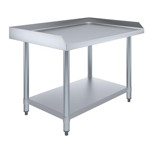 Image of AmGood Stainless Steel Equipment Stand - Heavy Duty, Commercial Grade, with Undershelf, NSF Certified (24 inch Width x 36 inch Length)