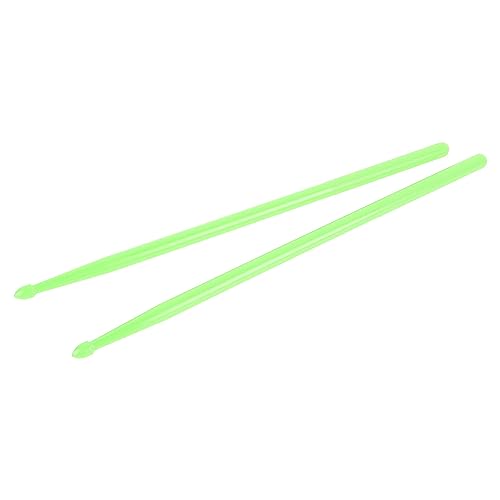 Juego de baquetas para batería, con punta de nailon, tacto cómodo, 2 piezas, para práctica en instrumentos de percusión (verde lima), accesorios para percusión miniatura 3