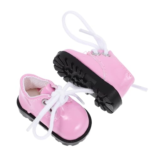 Hohopeti Zapatos de Muñeca Brillantes para Niñas Mini Zapatos Vintage de Decoración para Casa de Muñecas Accesorios Resistentes y Seguros