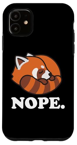 Funny Kawaii Kids Boys Girls Napping Nope Red Panda Lover �X�}�z�P�[�X iPhone 11 �p