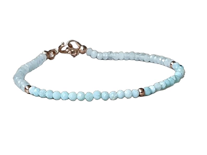 Bracelet Larimar perles fines pour un cadeau d'anniversaire mémorable