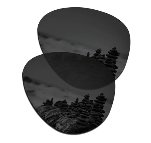 SmartVLT Unisex Stealth Black Replacement Lenses for Ray-Ban Aviator RB3025 58mm Sunglass