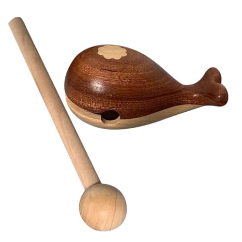 LIGHTAOTAO Wooden Temple Block Mallet for Car Dashboard Instrument Ornaments Cute Whale Design Rhythm Block Percussion Instrument