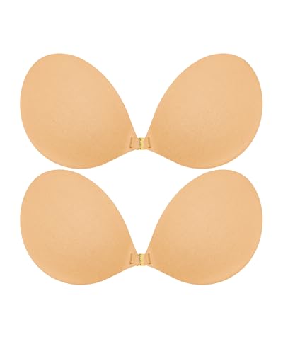 Soutien-gorge adhésif push-up lot de 2 sans bretelles dos nu invisible pour femme