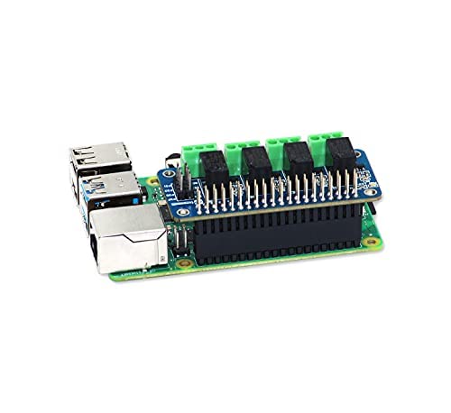Miniatura 2 de Relé 4 Zero 3V 4 Channel Relay Shield para Raspberry Pi, Relé HAT Expansión Relay Board para Raspberry Pi 4B3B+3B2BB+A+Zero y Zero W  Módulo de relé