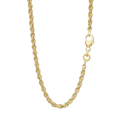 NKlaus 42-50 cm Cadena trenzada, oro amarillo 333, 8 quilates, cordón hueco, 2,0 mm de ancho, Yellow Gold