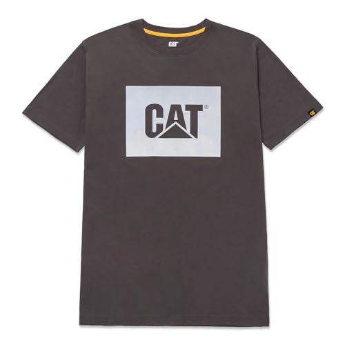 T-shirt graphique pour homme CAT en coton noir vêtement casual 1010060