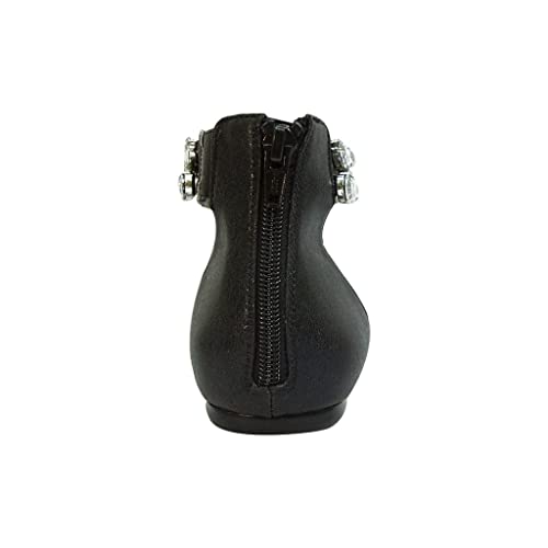 Fuzzy Jill Women's Wide Width Open Shank Ankle Strap Dress Casual Flats4