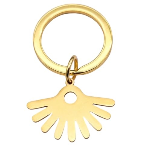 Porte-clés lune nuage et soleil en acier comme idée cadeau femme originale