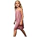 Backless Linen Cami Dresses for Girls Lightweight Summer Loose Tie Back Sleeveless Beach Sundress with for 5-14 Years