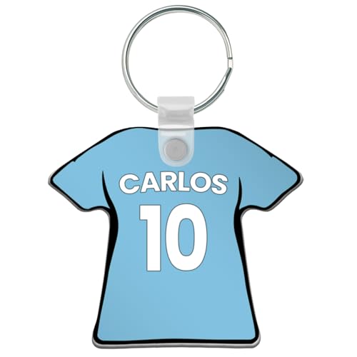 Kembilove® Pack Taza y Llavero Fútbol Celta Personalizados | Nombre y Número | Regalo Celeste para Aficionados y Niños | Regalos personalizados Navidad