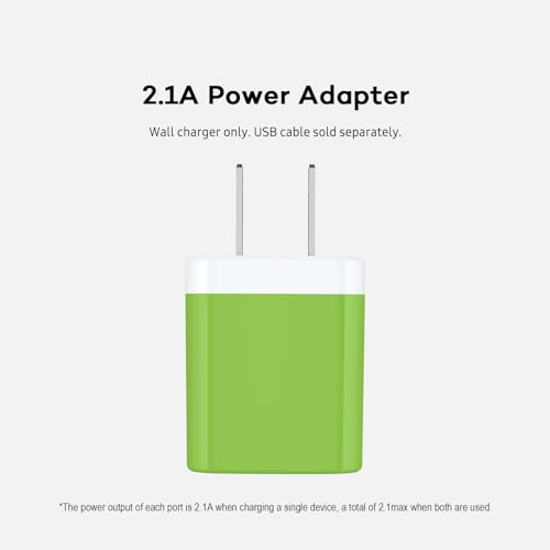 Image of USB Wall Charger, [2-Pack] 2.1A AILKIN 2-Port USB Phone Charger Block Plug | Power Adapter Charging Base for iPhone 17 Air 16 15 14 Plus /Mini /Pro 13 12 Max SE 11 Plus Google Pixel 7 7a 6 pro 6a 5 Box