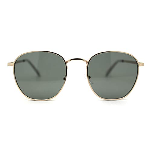 SA106 Classy Hipster Normcore Thick Metal Rim Round Sunglasses2