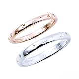 [ザ・キッス] 2025年 クリスマス限定 DI-SR524CZ-525CZ (ピンク:7号 シルバー:15号) 【ディズニー コレクション】 ミッキー/２個セット シルバー ペアリング カップル 記念日 誕生日 プロポーズ ラッピング袋 BOX付