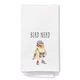 Yomisex Bird Nerd Kitchen Towels, Bird Lovers Watchers Birder Gifts Dish Tea Towels for Kitchen Decor, Birding Gifts Hand Towels for Bathroom Decor, 16x24 Inch