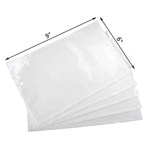 Ryhampaper Packing List Envelopes, Clear 6” X 9” Self Adhesive Shipping Labels Envelope Pouches (200 Pcs) #TOP3