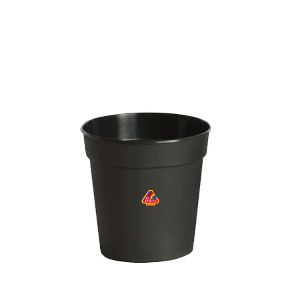 Family Plastics Plants Nursery Seedlings / Pots, Black (4, 3.5 CM)