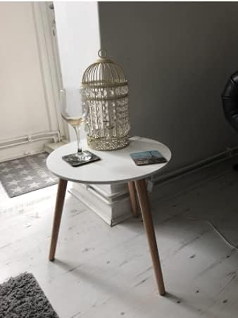 Occasion Side Table Simple Sleek & Stylish Top With 3 Bamboo Legs New