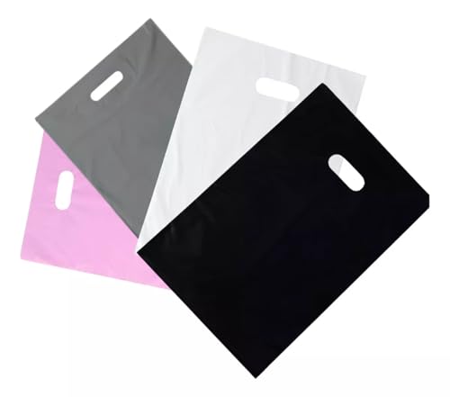 Kit 100 Un Sacolas Plásticas Boca Palhaço 30x40 Alça Vazada Onyon (BRANCA)