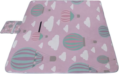 レジャーシート 熱気球 ピクニック 折りたたみ 撥水 アウトドア クッション マット コンパクト 花見 運動会 キャンプ 遠足 花火大会 ヨガ 座布団 厚手 大判 145x150cm 持ち運び便利