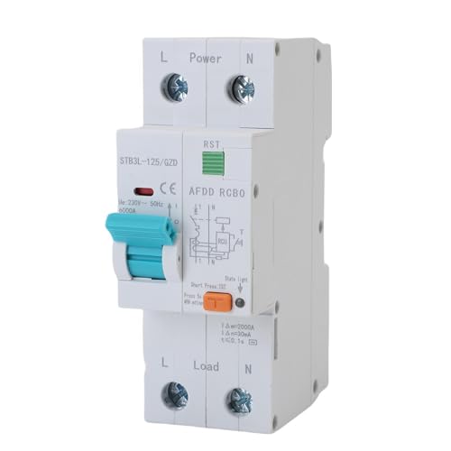 YUEHISY Arc Fault Circuit Breaker 1P+N, AFDD RCBO with Overload Leakage Protection, for AC 50Hz Power Systems (40A)