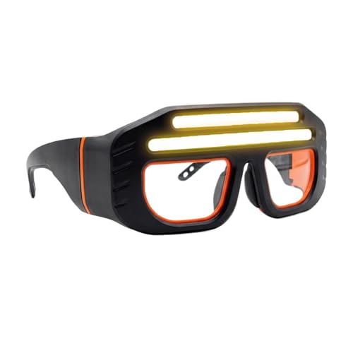 Lunettes de sécurité à LED à luminosité réglable pour travailler les mains libres en zone sombre