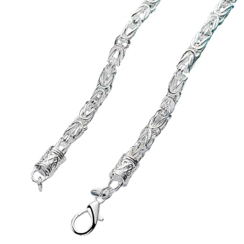 Chaîne à breloques en argent sterling 20 pouces, collier homme femme mode bijoux de fête